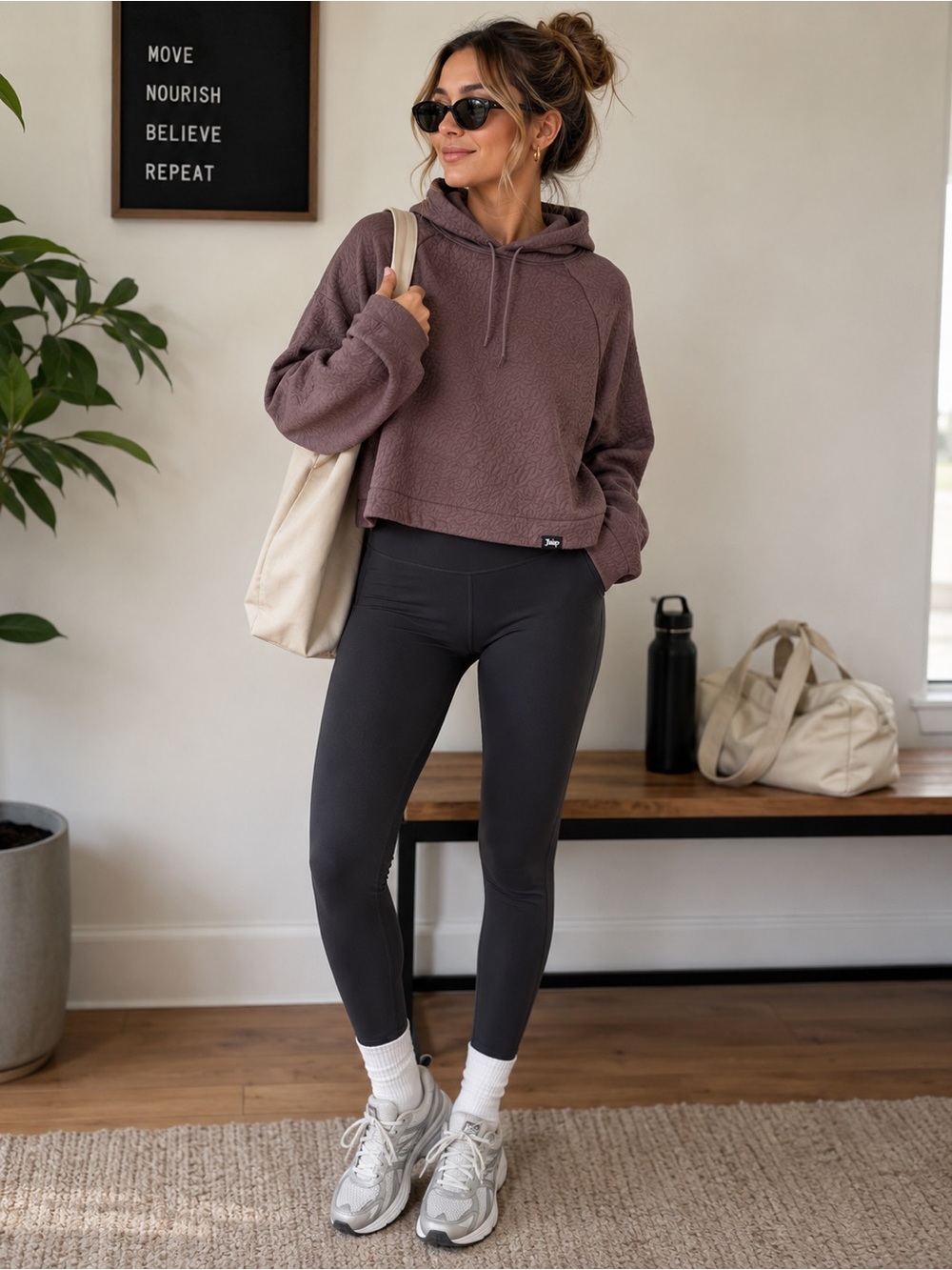 Juicy Couture Cropped Funnel Neck Sweatshirt